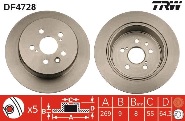 TRW DF4728 Brake Disc