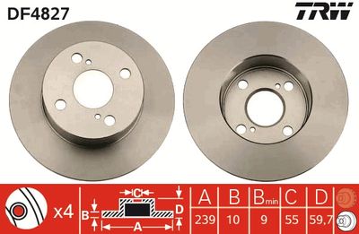 Brake Disc TRW DF4827