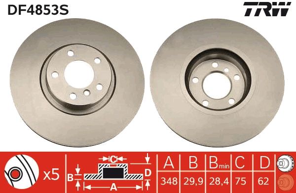TRW DF4853S Brake Disc