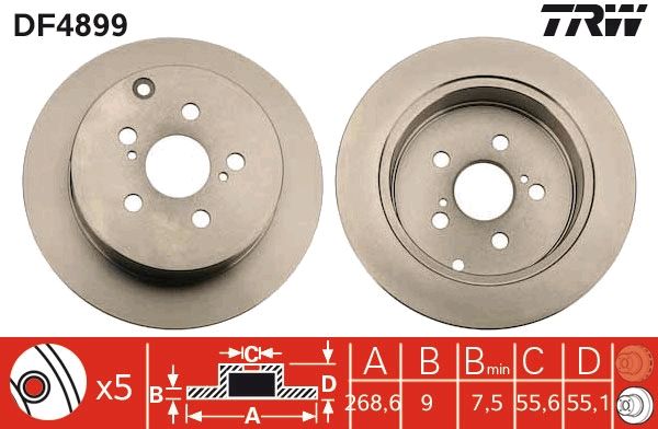 TRW DF4899 Brake Disc
