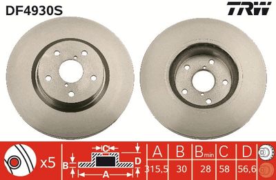 Brake Disc TRW DF4930S