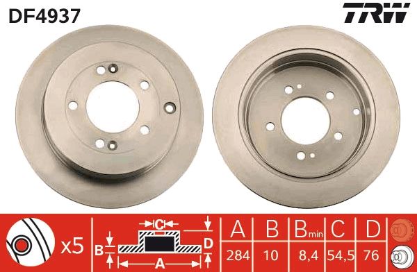 TRW DF4937 Brake Disc