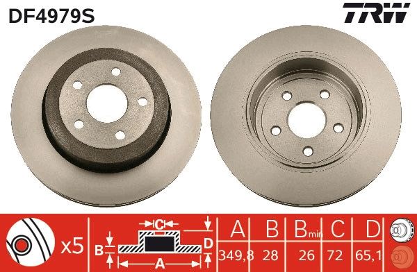 TRW DF4979S Brake Disc