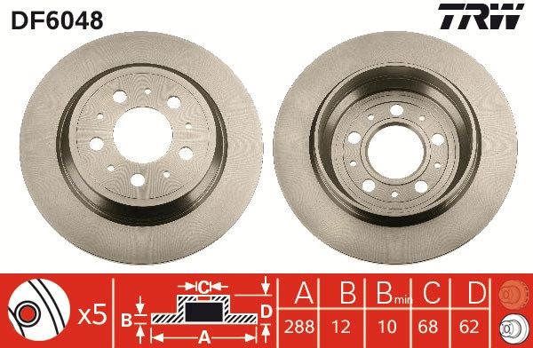 TRW DF6048 Brake Disc