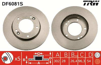 Brake Disc TRW DF6081S