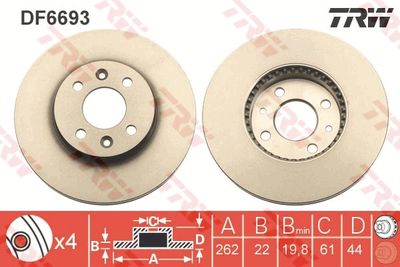 Brake Disc TRW DF6693