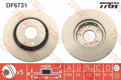 Brake Disc TRW DF6731