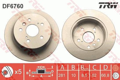 Brake Disc TRW DF6760