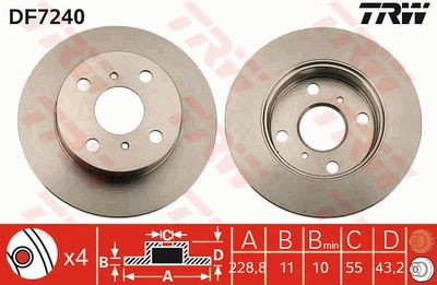 Brake Disc TRW DF7240