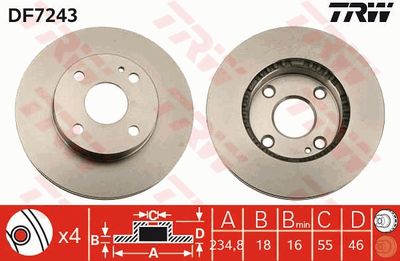 Brake Disc TRW DF7243