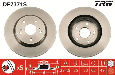 Brake Disc TRW DF7371S