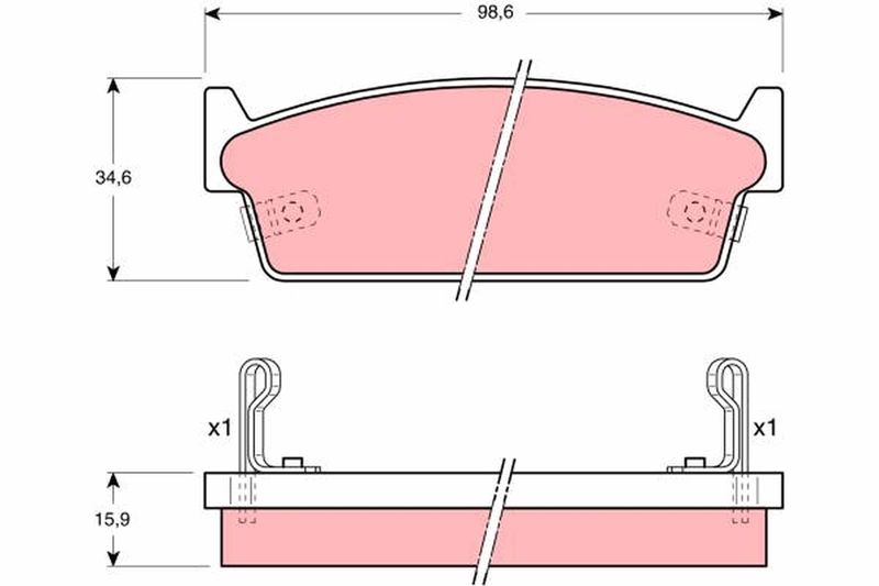 TRW GDB1002 Brake Pad Set, disc brake