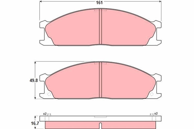 TRW GDB1017 Brake Pad Set, disc brake