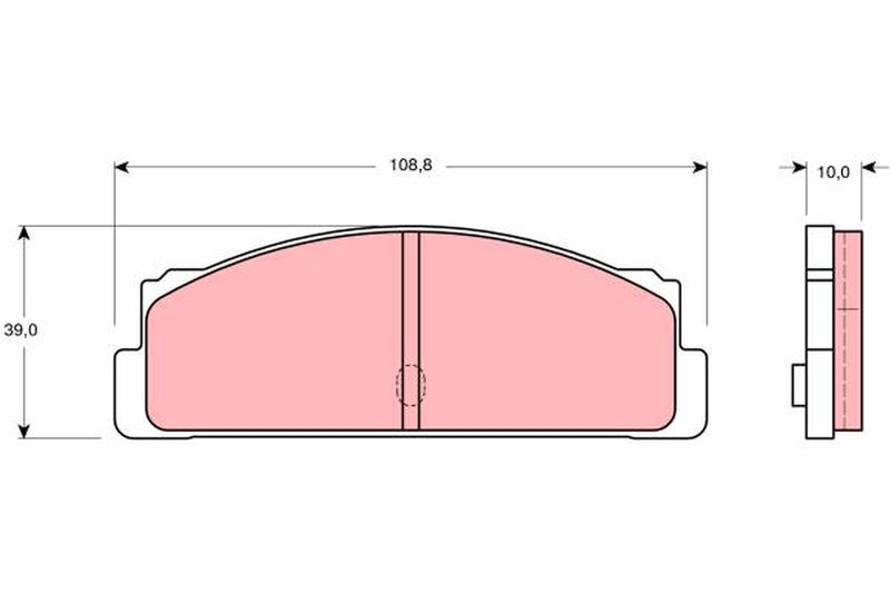 TRW GDB107 Brake Pad Set, disc brake