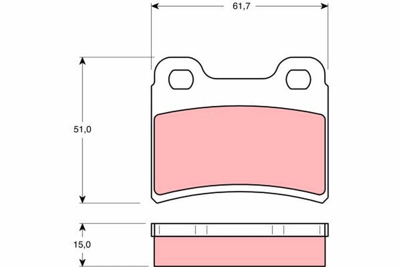 TRW GDB1124 Brake Pad Set, disc brake
