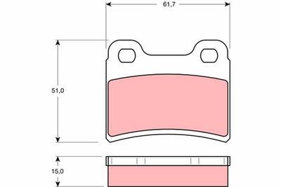 Brake Pad Set, disc brake TRW GDB1124