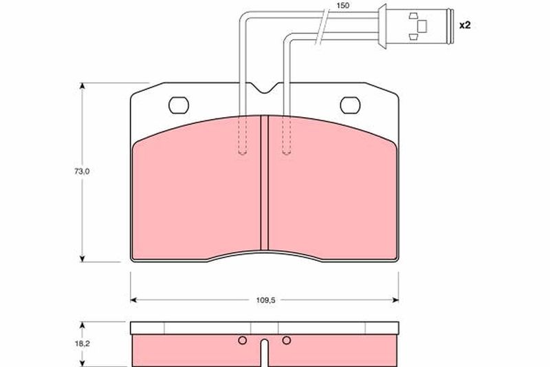 TRW GDB1152 Brake Pad Set, disc brake