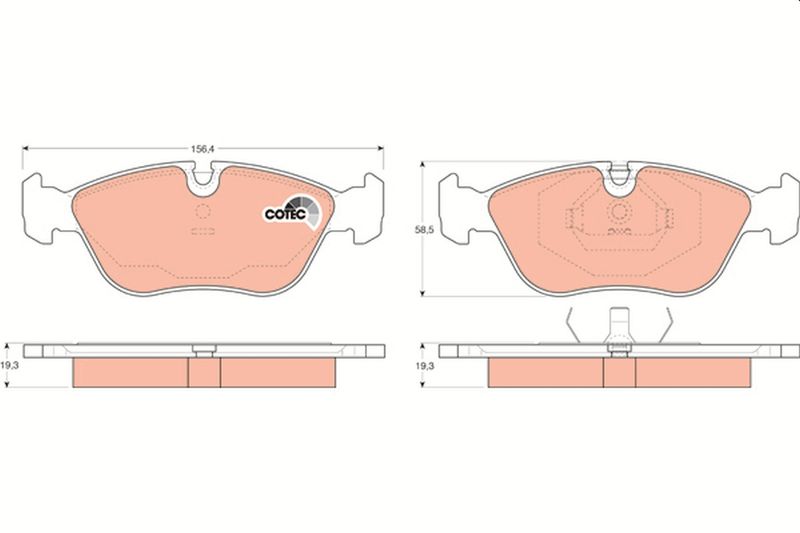 TRW GDB1159 Brake Pad Set, disc brake