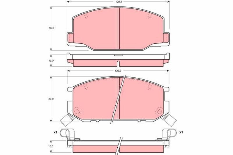 TRW GDB1190 Brake Pad Set, disc brake