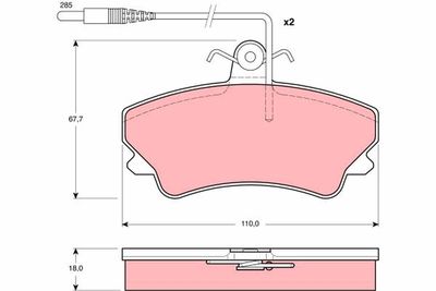 Brake Pad Set, disc brake TRW GDB1203