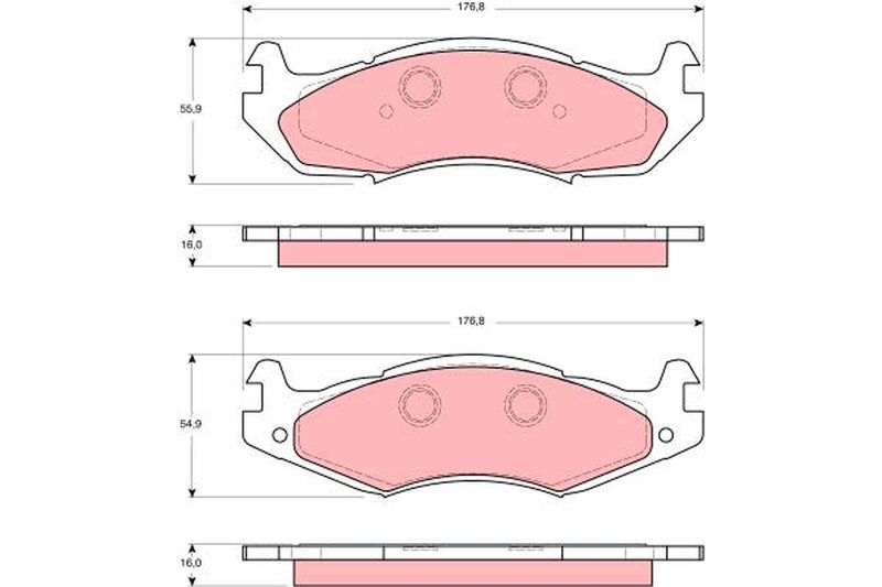 TRW GDB1207 Brake Pad Set, disc brake