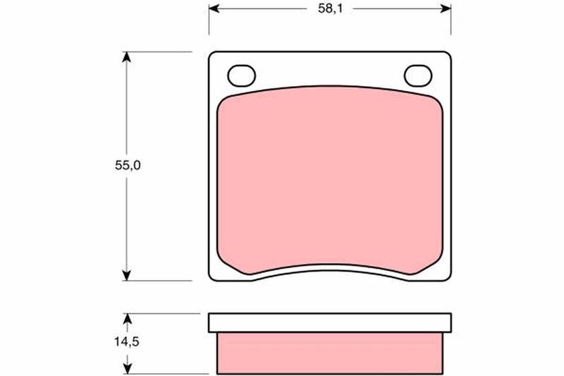 TRW GDB126 Brake Pad Set, disc brake