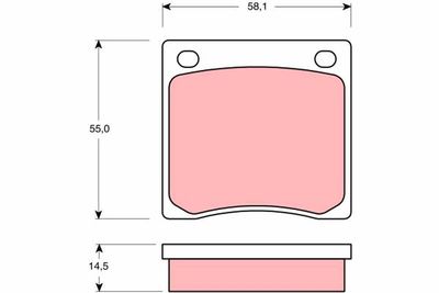 Brake Pad Set, disc brake TRW GDB126