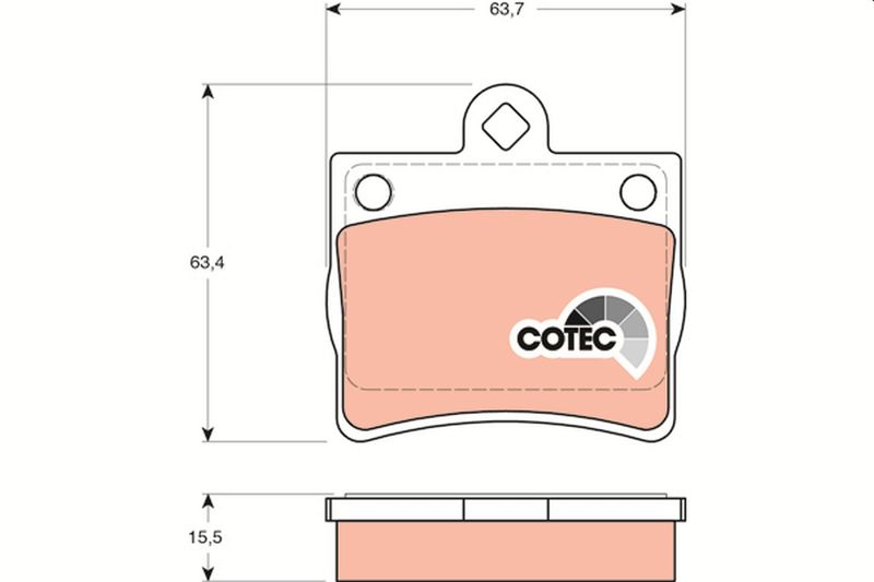 TRW GDB1283 Brake Pad Set, disc brake