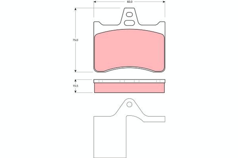 TRW GDB1284 Brake Pad Set, disc brake