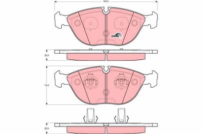 Brake Pad Set, disc brake TRW GDB1285