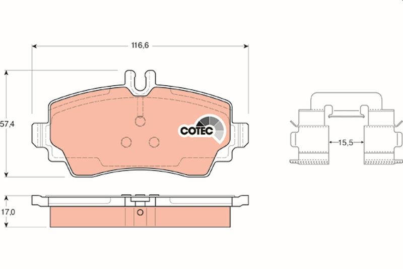 TRW GDB1292 Brake Pad Set, disc brake