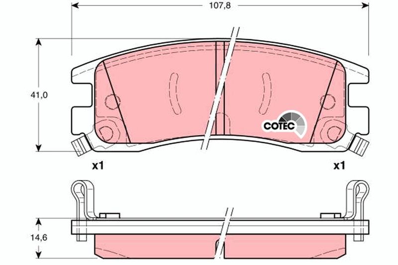 TRW GDB1309 Brake Pad Set, disc brake