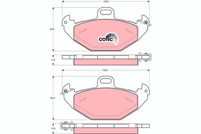 Brake Pad Set, disc brake TRW GDB1353