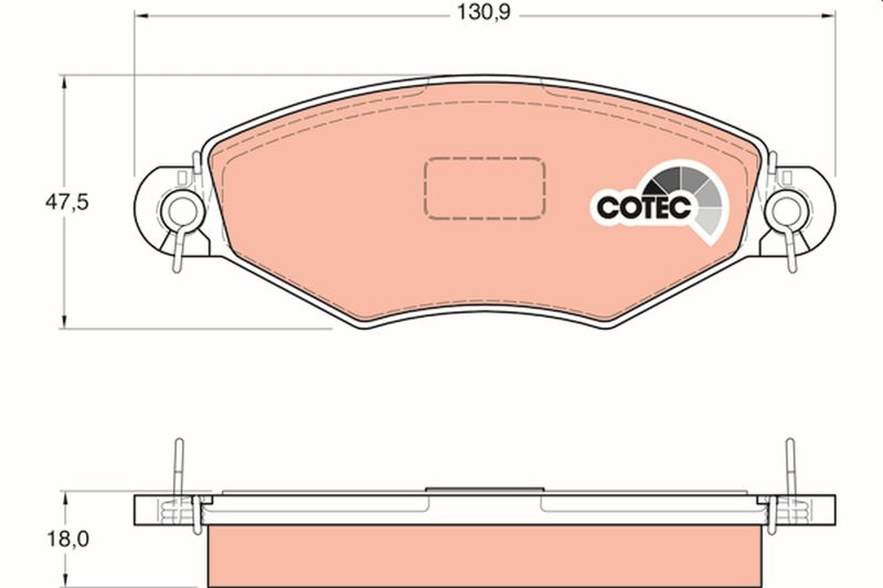 TRW GDB1361 Brake Pad Set, disc brake