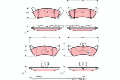 Brake Pad Set, disc brake TRW GDB1456