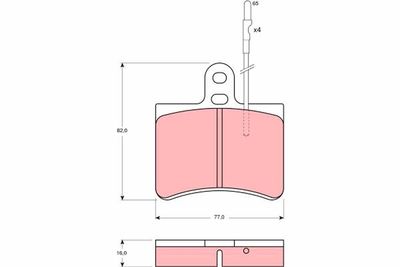 Brake Pad Set, disc brake TRW GDB145