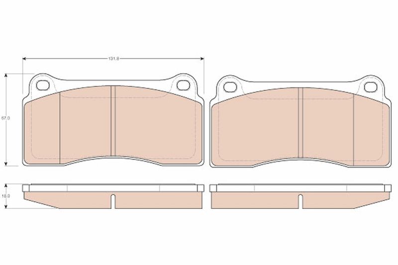 TRW GDB1536 Brake Pad Set, disc brake