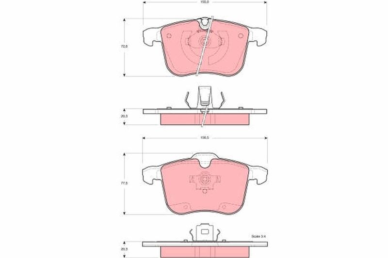 TRW GDB1567 Brake Pad Set, disc brake