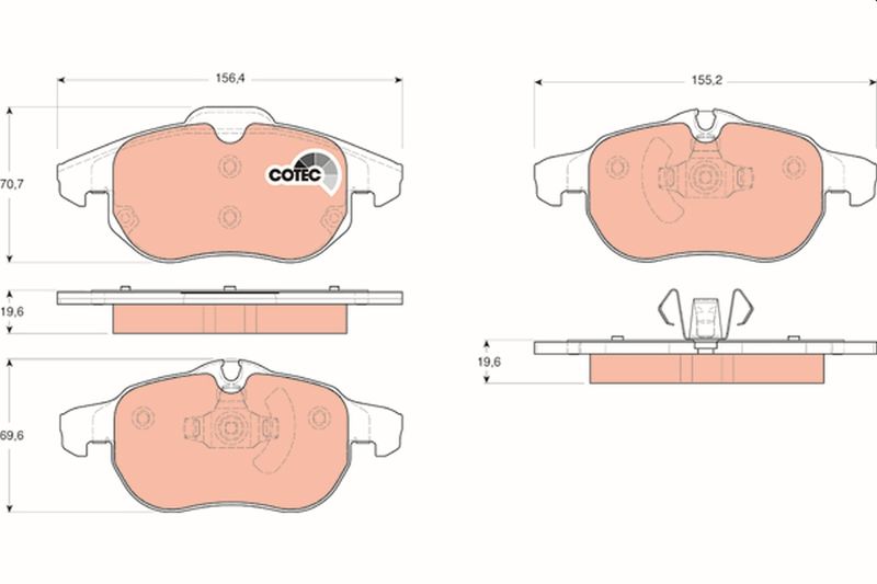 TRW GDB1613 Brake Pad Set, disc brake
