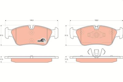 Brake Pad Set, disc brake TRW GDB1625