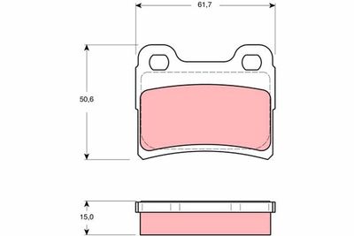 Brake Pad Set, disc brake TRW GDB1639