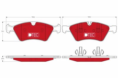 Brake Pad Set, disc brake TRW GDB1642DTE
