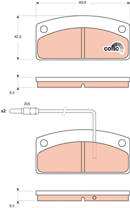 TRW GDB1679 Brake Pad Set, disc brake