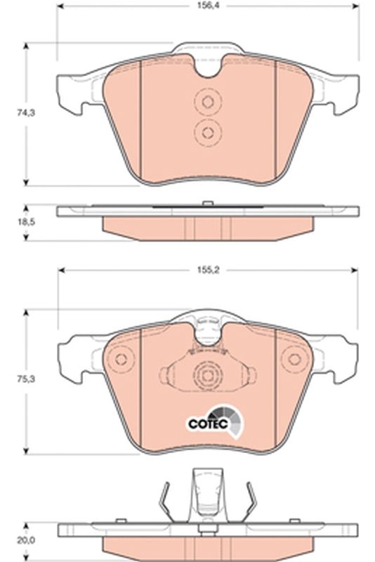 TRW GDB1684 Brake Pad Set, disc brake