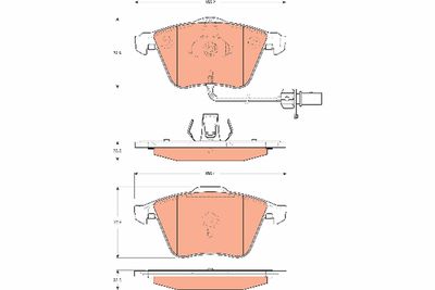 Brake Pad Set, disc brake TRW GDB1689