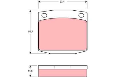 Brake Pad Set, disc brake TRW GDB169