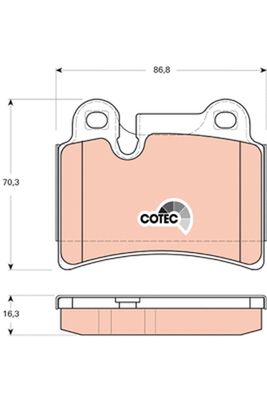Brake Pad Set, disc brake TRW GDB1722