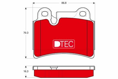 Brake Pad Set, disc brake TRW GDB1722DTE