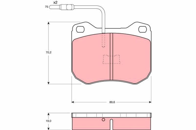 TRW GDB173 Brake Pad Set, disc brake
