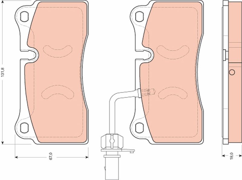 TRW GDB1731 Brake Pad Set, disc brake